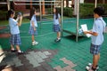 In a college in Bangkok, school children learn to film and make