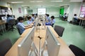 In a college in Bangkok, students in computer class.