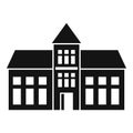 College building icon, simple style Royalty Free Stock Photo