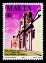 College building, Valetta, 400th Anniv. of University of Malta serie, circa 1992 Royalty Free Stock Photo