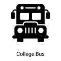 college buss glyph icon