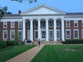 College campus and building with white columns