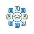 College campus RGB color icon Royalty Free Stock Photo