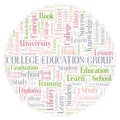 College Education Group word cloud. Royalty Free Stock Photo