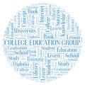 College Education Group word cloud Royalty Free Stock Photo