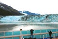 College Fjords - 9 2 22 - Tourists viewing the glaciers from the deck of a cruise ship