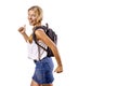 College girl ready to go back to class Royalty Free Stock Photo