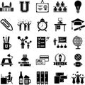 College icons Royalty Free Stock Photo
