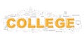 College icons for education illustration graphic design. Royalty Free Stock Photo