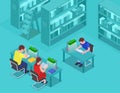 College Isometric Composition Royalty Free Stock Photo