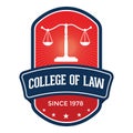 College of law badge design Royalty Free Stock Photo