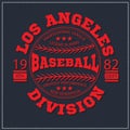 College Los angeles varsity division sport baseball america typography, t-shirt graphics. Very easy to use for apparel.