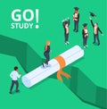 College People Isometric Concept