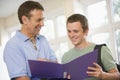 College professor providing guidance to a student Royalty Free Stock Photo