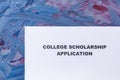 College scholarship application Royalty Free Stock Photo