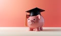 College Student Education Investment Piggy Bank Royalty Free Stock Photo