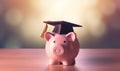 College Student Education Investment Piggy Bank Royalty Free Stock Photo