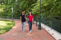 A College student walking on campus