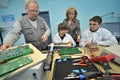 College students in electrical engineering in the classroom Royalty Free Stock Photo