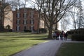 College tour group on campus