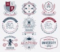 College and University badges 2 colored