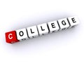 college word block on white Royalty Free Stock Photo