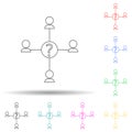 Collegial solution multi color style icon. Simple thin line, outline vector of web icons for ui and ux, website or Royalty Free Stock Photo