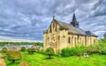 Collegiale Saint-Martin de Candes, a church on the bank of the Vienne, France