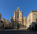 Collegiata church of Holy Mary, Catania, Italy Royalty Free Stock Photo