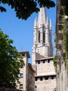 The Collegiate Church of Sant Feliu in Girona Spain Royalty Free Stock Photo