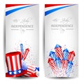 Colletion of Vector Independence Day Cards