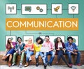 Collge Student Technology Communication Concept Royalty Free Stock Photo