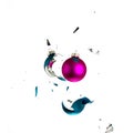 Colliding christmas balls Royalty Free Stock Photo