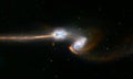 Colliding galaxies  Supernova Core pulsar neutron star Royalty Free Stock Photo