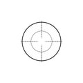 Collimator sight icon. Military sniper rifle target crosshairs