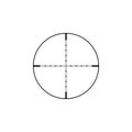 Collimator sight icon. Military sniper rifle target crosshairs