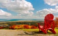 landscape view from the mountain on Georgian Bay, Lake Huron with tranquil, turquoise waters on sunny autumn beautiful day Royalty Free Stock Photo