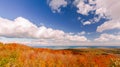 majestic landscape view from the mountain on Georgian Bay, Lake Huron with tranquil, turquoise waters on sunny autumn enjoyable da Royalty Free Stock Photo