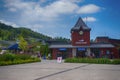COLLINGWOOD, ON, CANADA - JULY 19, 2017: View of lodging and res