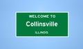 Collinsville, Illinois city limit sign. Town sign from the USA Royalty Free Stock Photo
