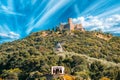 Collioure, France. Fort Saint Elme In Sunny Spring Day. Old Medieval Fortress Saint-elme Is A Military Fort. Royalty Free Stock Photo