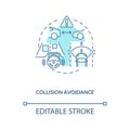 Collision avoidance concept icon Royalty Free Stock Photo