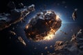 Science earth space comet universe asteroid explosion planet meteor astronomy orbit star meteorite