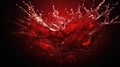 collision red water splash Royalty Free Stock Photo