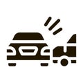 collision of two cars icon Vector Glyph Illustration