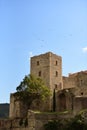 The Royal Castle of the tourist city of Colliure in Occitania, France. Royalty Free Stock Photo