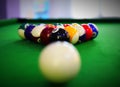 The Collorfull Biliards Ball Versus White Ball