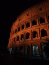 Colloseum in the night ancient beautiful Royalty Free Stock Photo