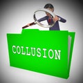 Collusion Report File Showing Russian Conspiracy Or Criminal Collaboration 3d Illustration