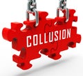 Collusion With Russia Plot Jigsaw Meaning Foreign Illegal Collaboration 3d Illustration